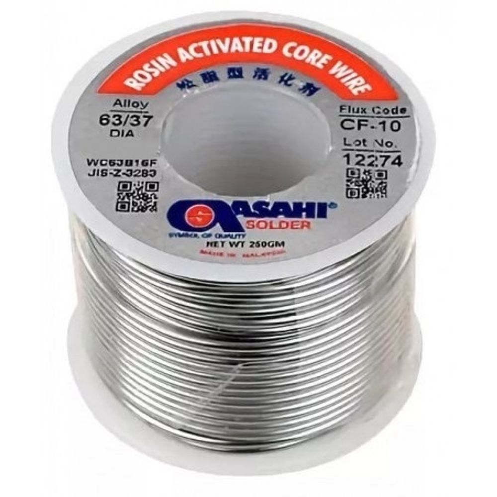 Припой проволока 0.50мм 0.25кг Sn63 / Pb37 (flux CF-10) ПОС 63 / Asahi