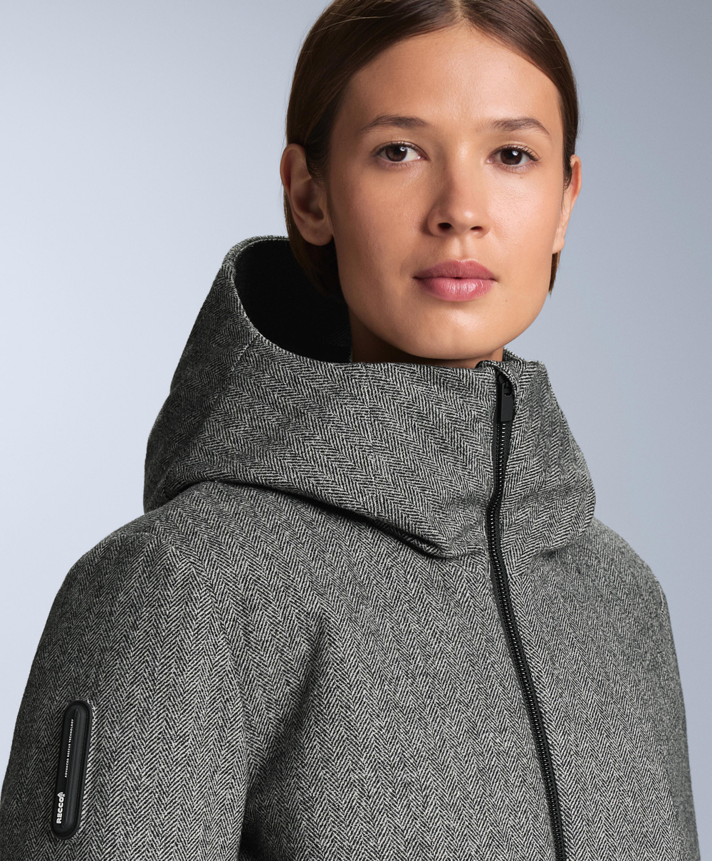 Oysho Водостойкая куртка FELLEX® Wool Blend SKI, антрацитово-серый