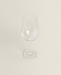 ZARA HOME ПРИПОДНЯТЫЙ ХРУСТАЛЬНЫЙ БОКАЛ ДЛЯ ВИНА