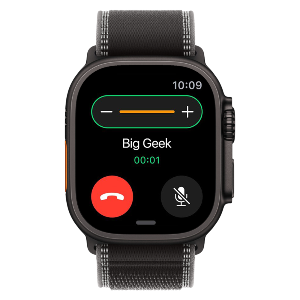 Часы Apple Watch Ultra 3, 49 мм, титан чёрного цвета, ремешок Trail цвета «чёрный/угольно-чёрный» (2025)