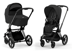 Коляска Cybex Priam IV Matt Black complete и автокресло Cloud G i-Size Magic Black 3 в 1 Sepia Black