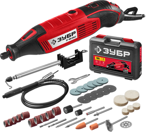 Гравер Зубр 160Вт 220В 41пр в кейсе