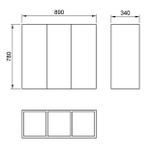 Контейнер для сортировки мусора на 3 сегмента 150 л. нерж. сталь NOFER 14100.S матовый