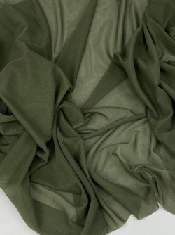 Сетка эластичная хаки однотонная