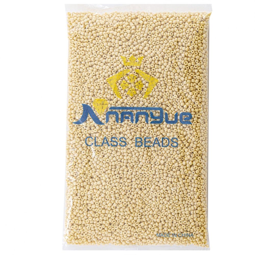 Бисер Alingar размер №8 вес 450 гр., бежевый глянец, непрозрачный, пакет Бисер Alingar размер №8 вес 450 гр., бежевый глянец, непрозрачный, пакет