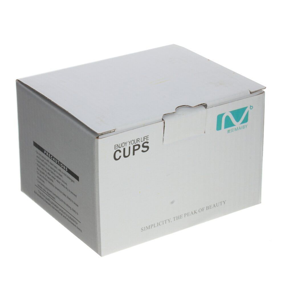 GAEM Кружка с ложкой на деревянной подставке, 300 мл, L12 W9,5 H8,5 см, 3в.