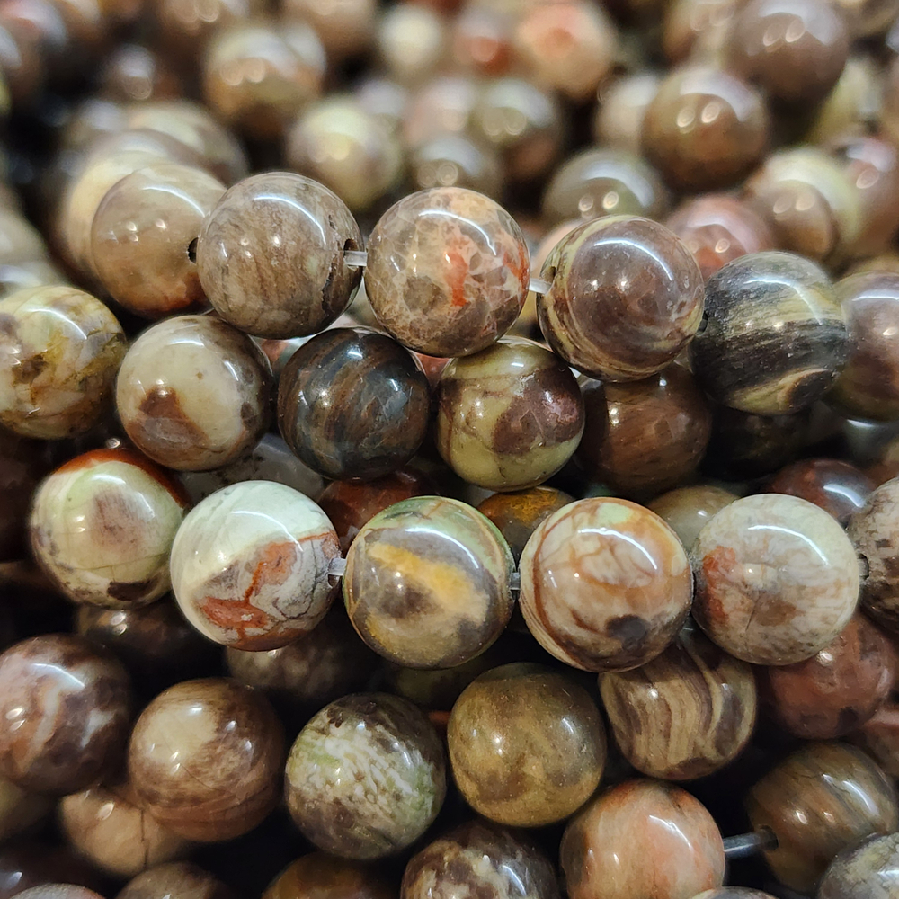 Риолит, природный, живописный, шар 8мм