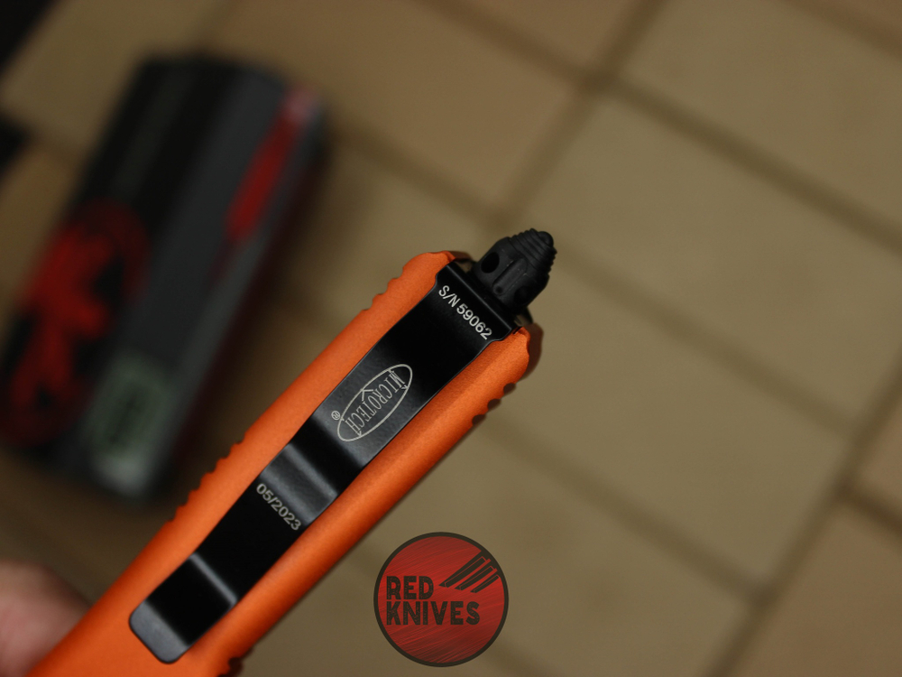 Нож Microtech Ultratech S/E - оранжевая рукоять, стандартный черный клинок RK-364