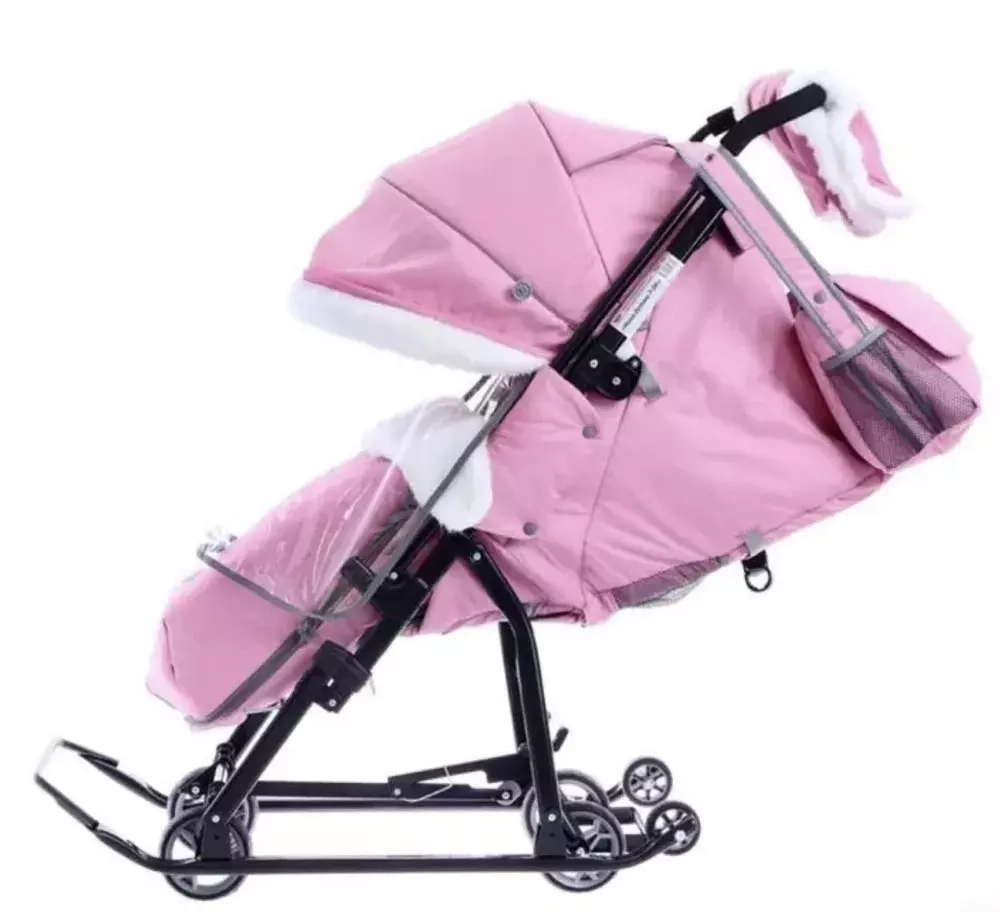 Коляска комбинированная "Ника детям 7-5К" НД7-5К (пыльно розовый с шишкой)
