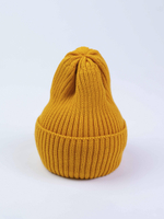 Шапка вязаная-резинка весенняя/осенняя КЭП(Горчица)
