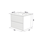 Тумба с умывальником IDDIS Bild, подвесная, 60 см, темно-серый, BIL60G0i95K