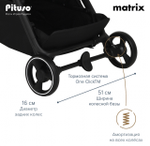 Коляска прогулочная Pituso Matrix PU Graphite