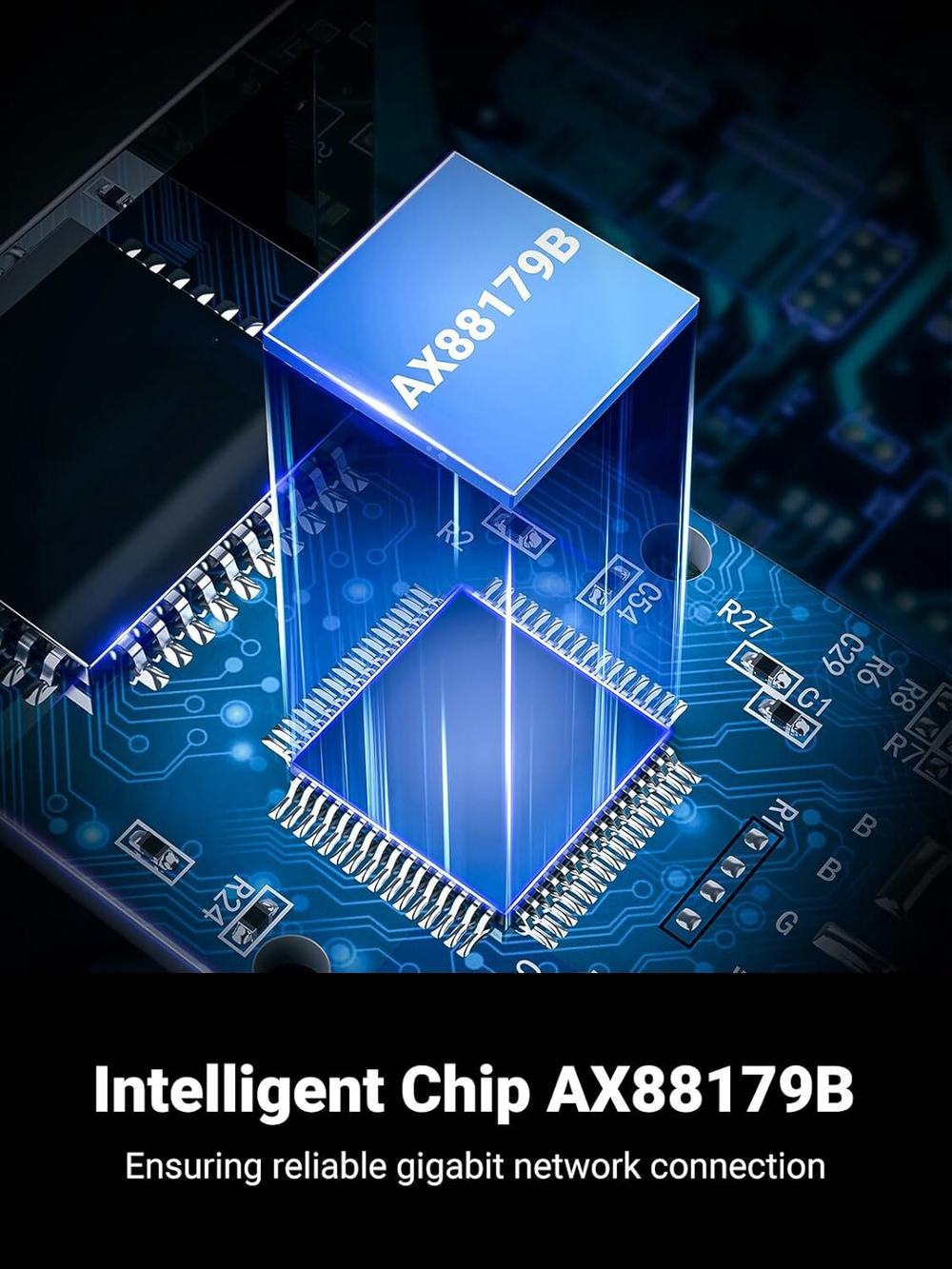 Конвертер USB 3.0 на LAN RJ-45,10/100/1000 Mbps UGREEN 20256