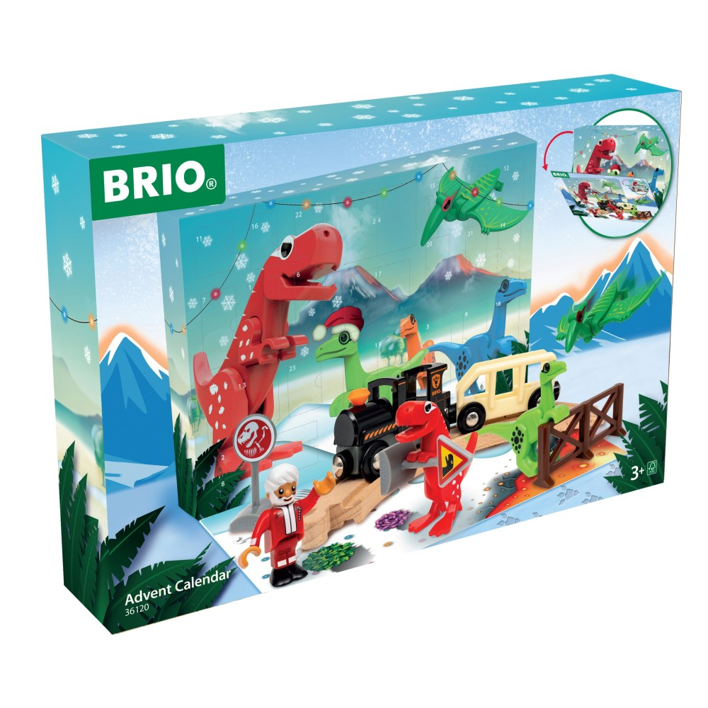 BRIO Kolejka - Адвент-календарь DINO с динозаврами 36120
