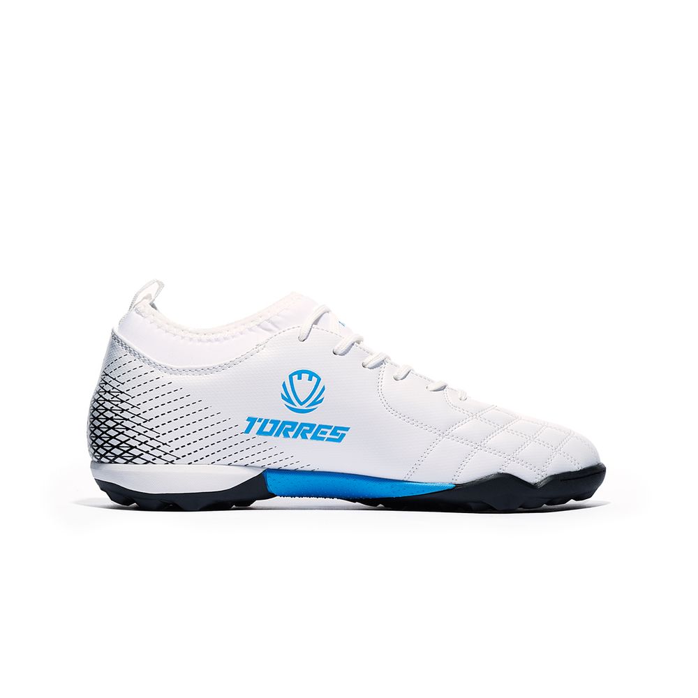 Бутсы футбольные (многошиповки) подростковые TORRES BOLA-J, TS2342310-271-36, р.36,с носком, белый