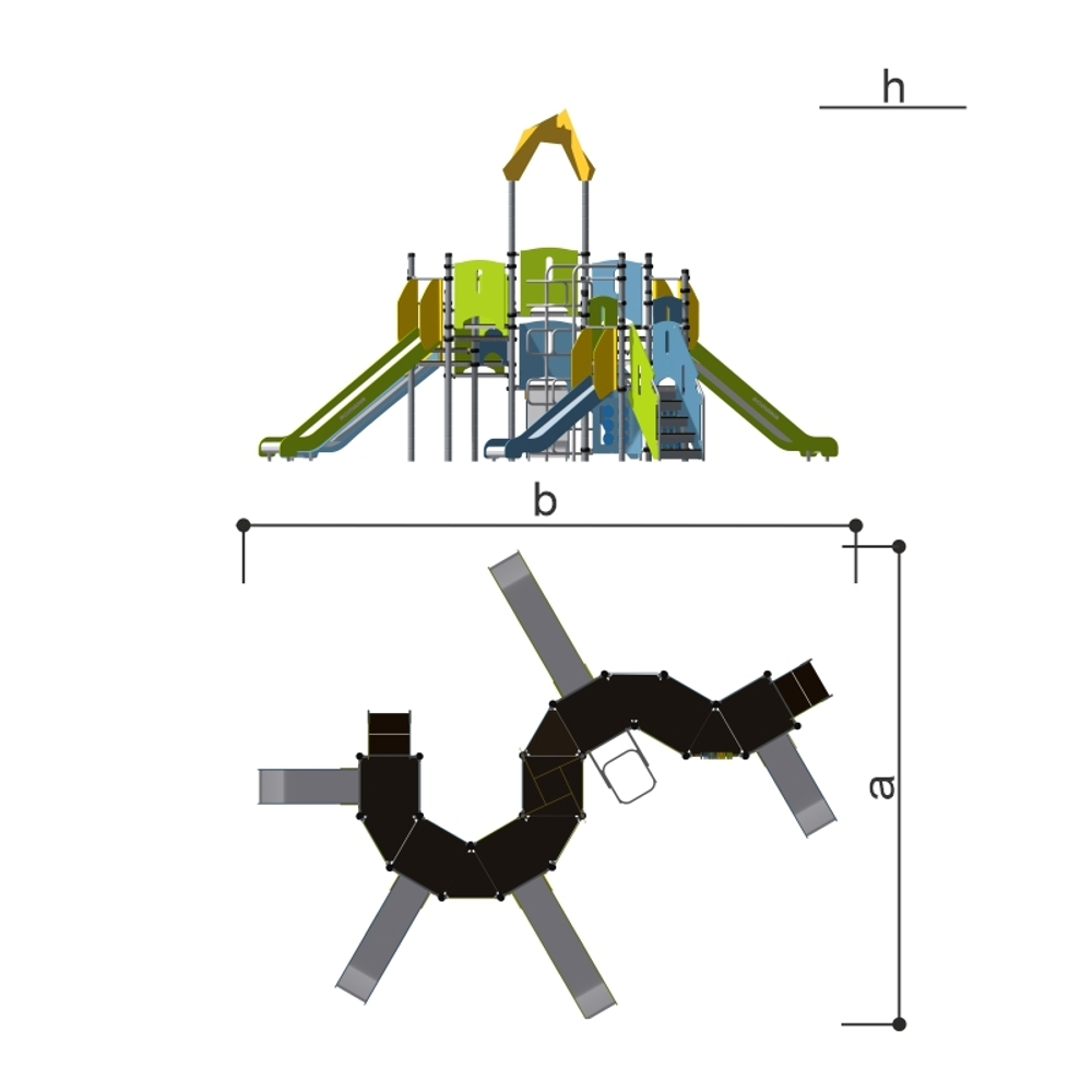 Уличный игровой комплекс для детей Romana 101.108.00