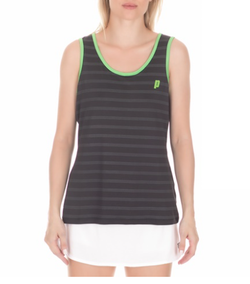 Женский топ теннисный Prince Tank Top - black/green