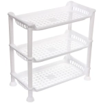 Этажерка настольная универсальная «БИСКОТТИ», цвет белый, три секции, 17.5*34*34см