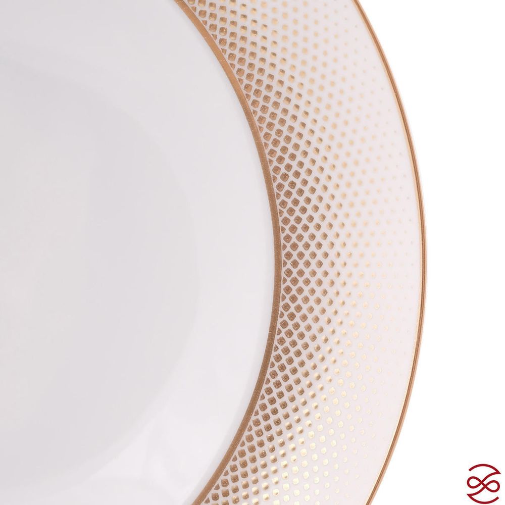 Набор глубоких тарелок Falkenporzellan Deluxe Shape - Rio White Gold 23,5 см (6 шт)