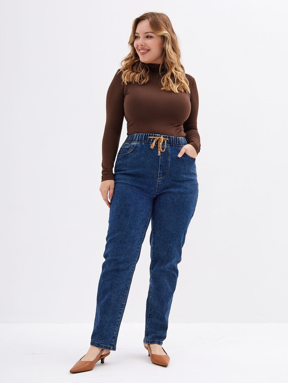 Джинсы на резинке больших размеров