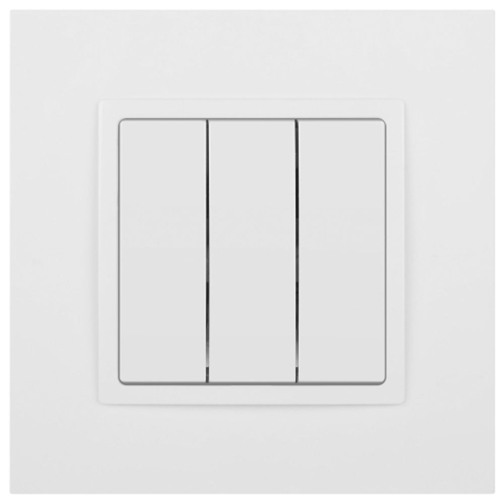 Выключатель ЭРА Elegance 14-1107-01М тройной, 10АХ-250В, белый матовый