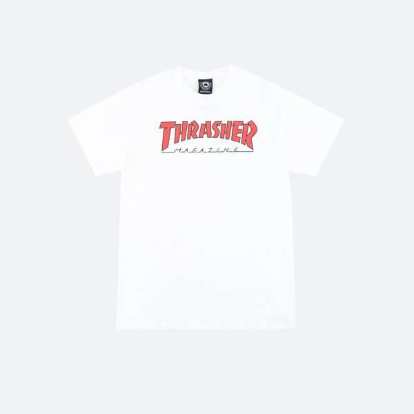 Футболка Thrasher Outlined (white/red) артикул: - купить в магазине Дайс