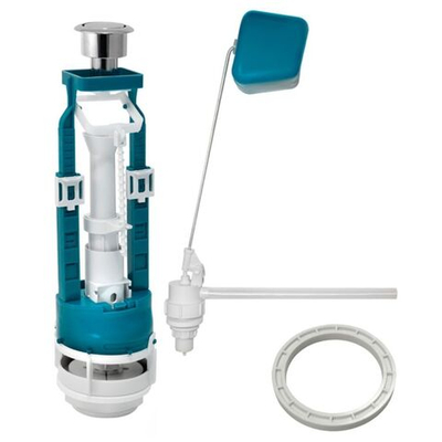 Арматура для бачка унитаза боковая, 1/2", кноп, хром, Инкоэр, СБ1-Бм-А-В