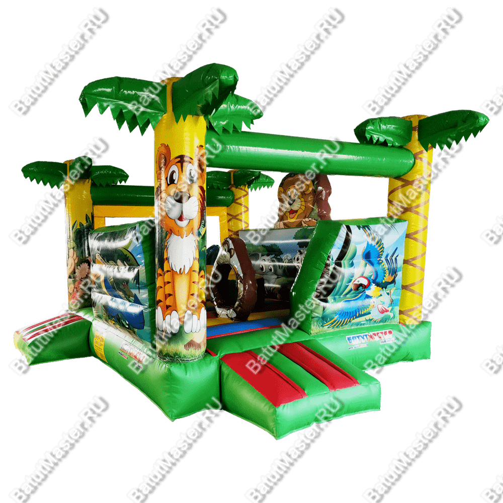 Коммерческий надувной батут "Львёнок" два входа, 4*3.5*3 м