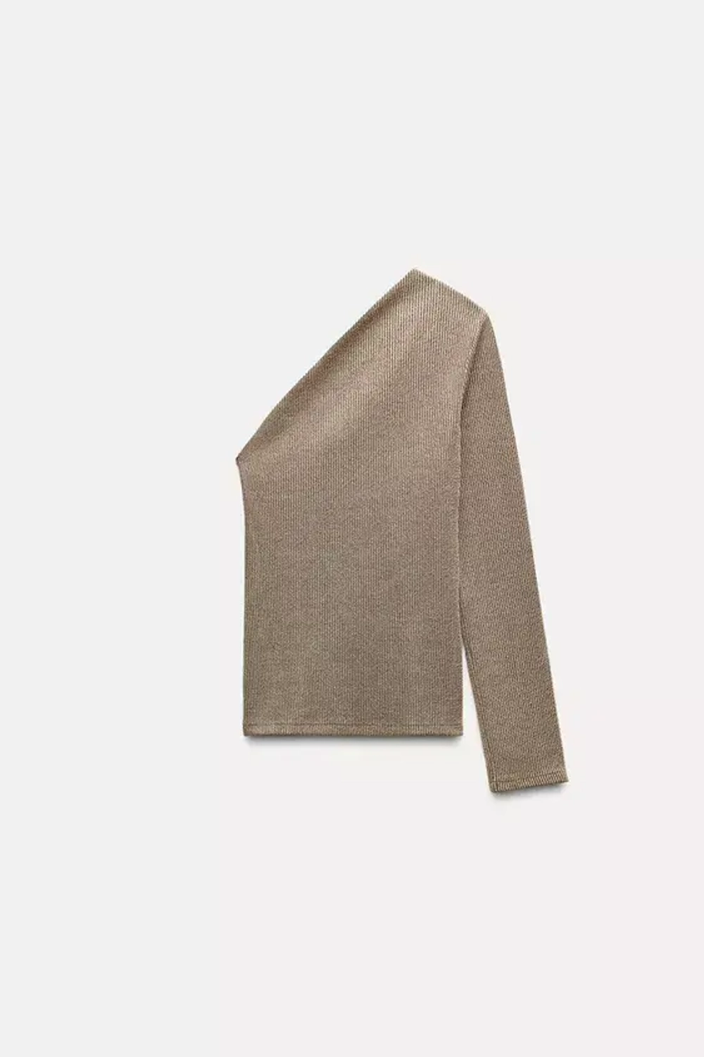ZARA ТОП АСИММЕТРИЧНОГО КРОЯ ИЗ БЛЕСТЯЩЕЙ РЕЛЬЕФНОЙ ТКАНИ, ЗОЛОТИСТЫЙ