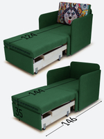 Кресло-кровать "Миник" с подлокотниками, купон Хаски