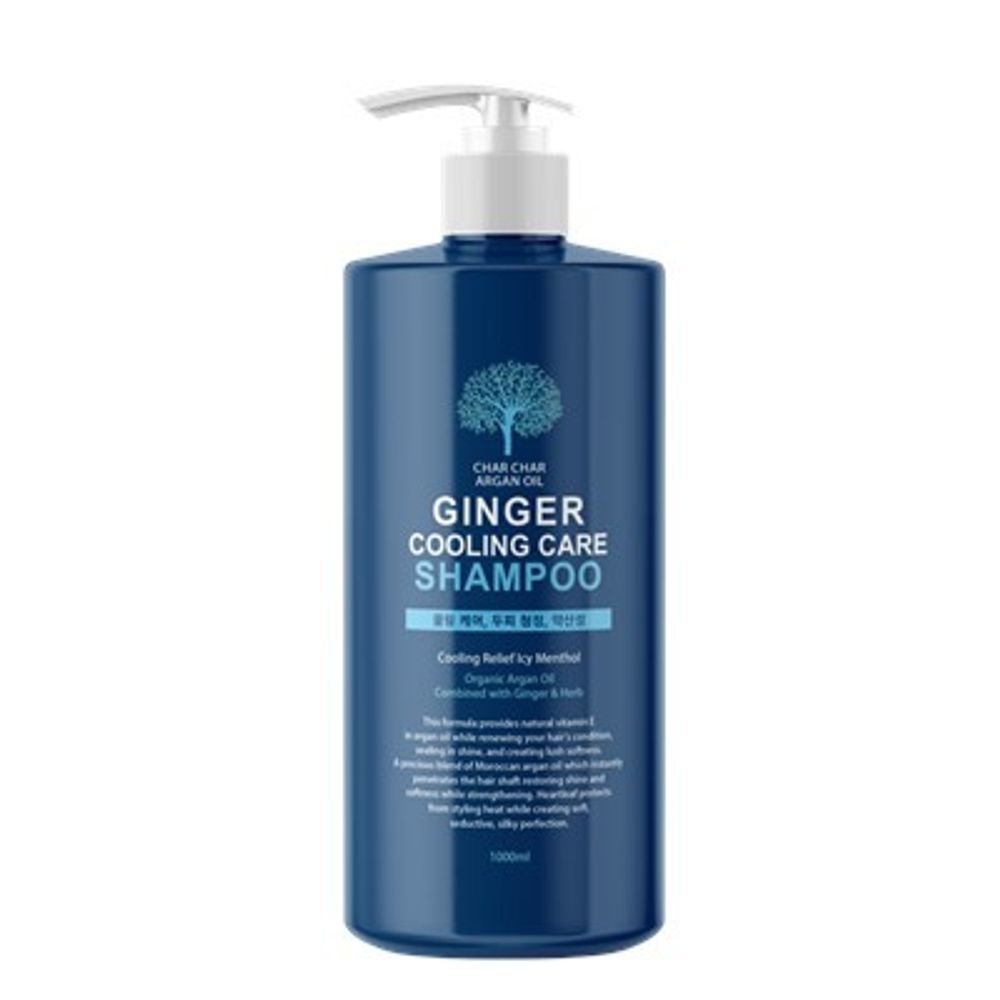 Evas Argan Oil Ginger Cooling Care укрепляющий шампунь с технологией охлаждения кожи головы