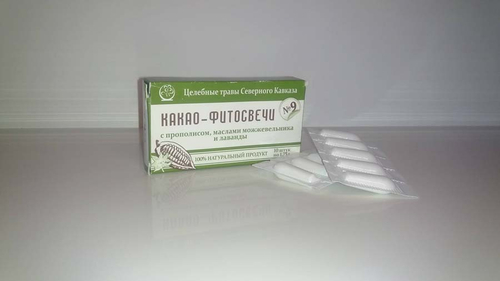 Какао-фитосвечи №9 При эрозии и лейкоплакии 10шт.