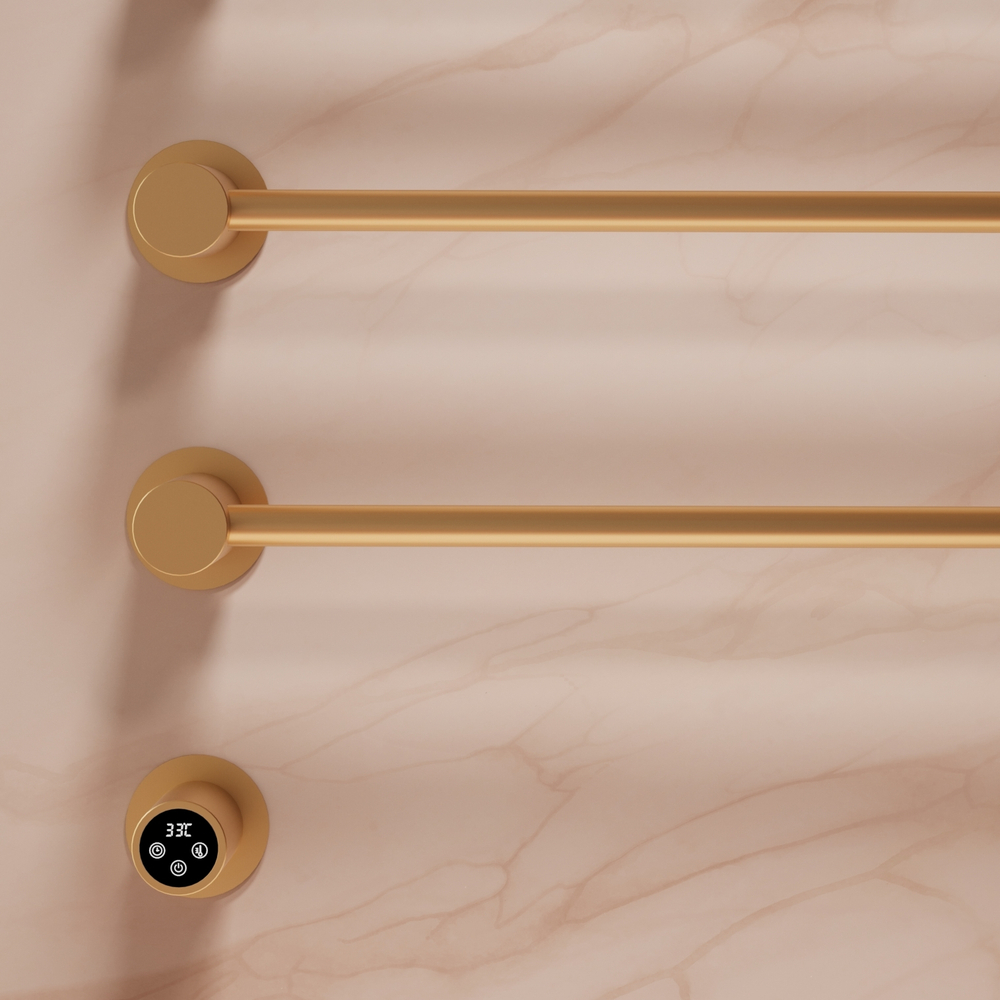 Полотенцесушитель электрический Vincea VTD-2H1BG, брашированное золото, таймер