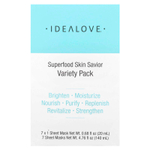 Idealove, Superfood Skin Savior, набор разных масок с суперфудами, 7 тканевых масок по 20 мл (0,68 жидк. унции)