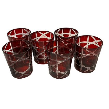 Набор бокалов красных и зелёных PAC.010