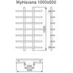 Полотенцесушитель MYFREA My Havana 100/50, (1 шт)