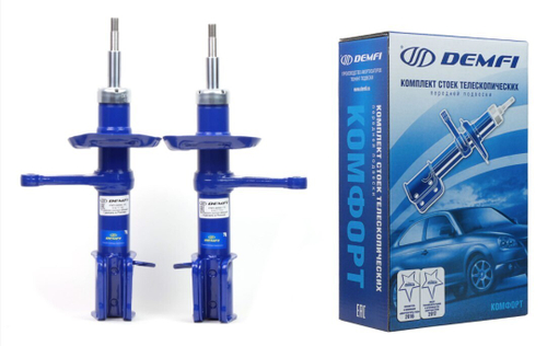Стойка передняя ВАЗ 2192 правая, левая комфорт газомасляная Демфи