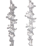 Подвеска «Кристальная сосулька» 26 см (набор 2 шт), Серебро