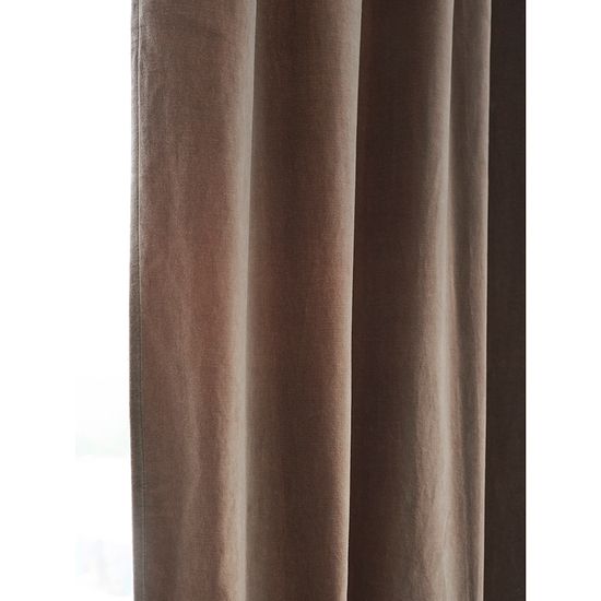 Штора из хлопкового бархата бежевого цвета из коллекции essential, 150х290 см