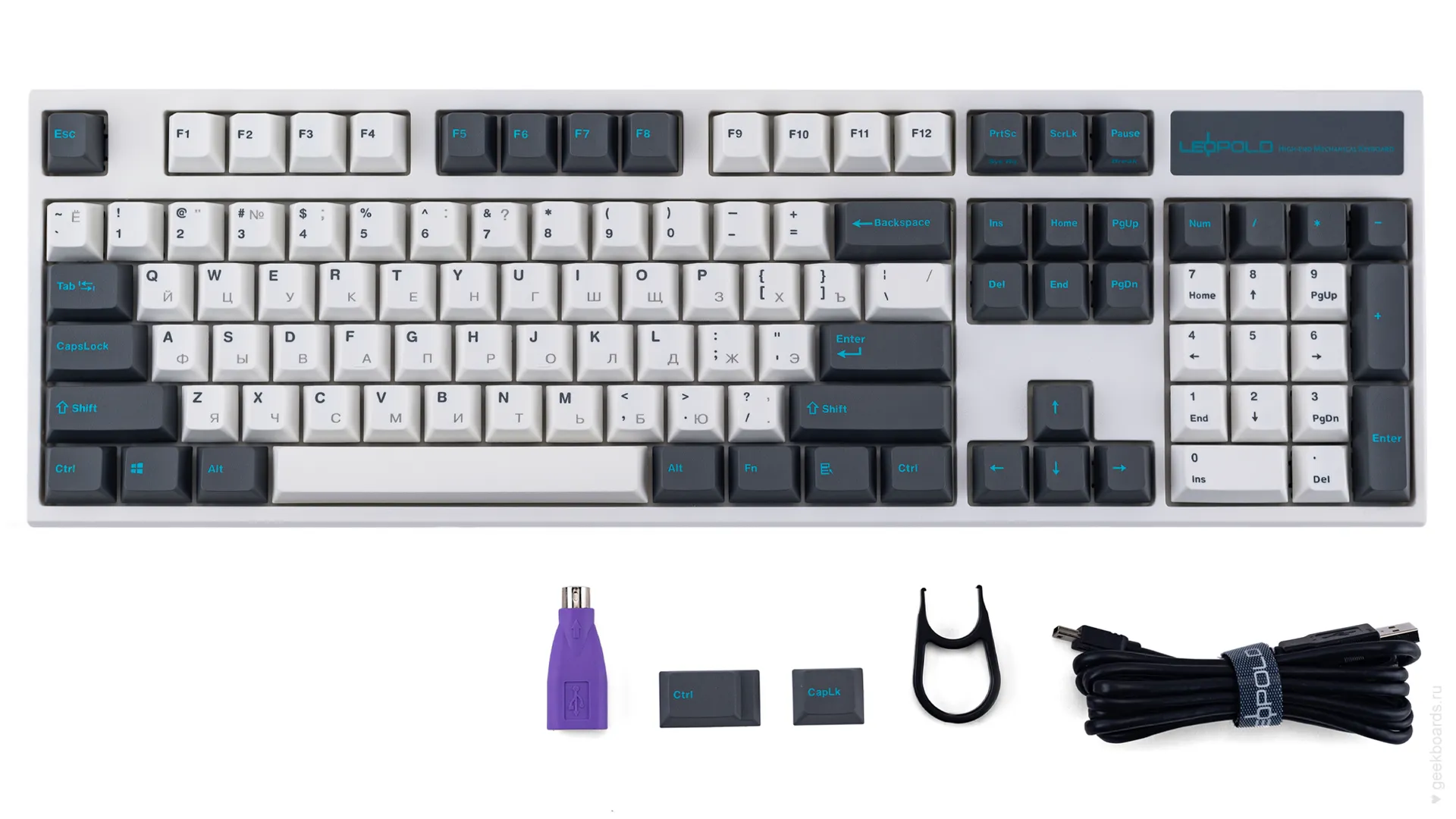 Leopold FC900R PD White/Gray — купить на сайте профессиональных клавиатур  Geekboards