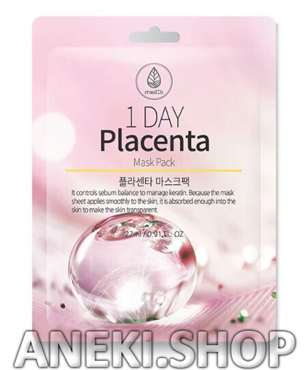 Маска тканевая для лица с экстрактом плаценты 27 мл 1 Day Medb