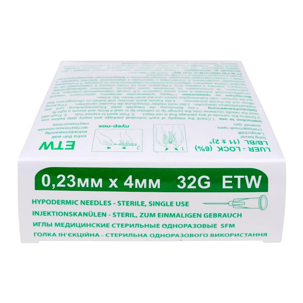 Игла для мезотерапии SFM ETW 32G 0,23 х 4 мм 50 шт