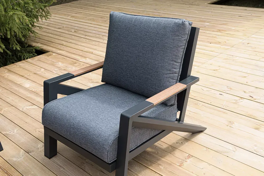 "Лотос" лаунж-зона 5-местная из алюминия, цвет темно-серый