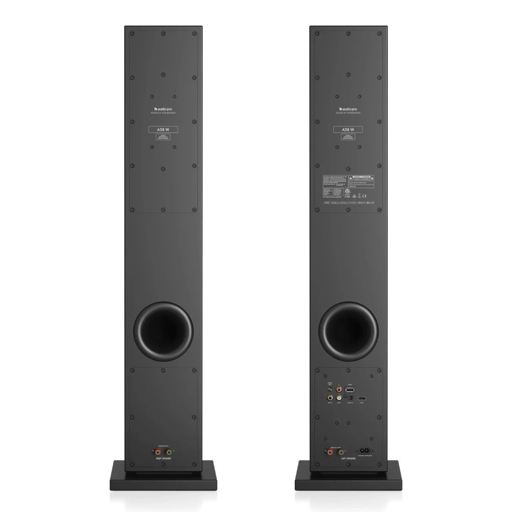 Акустическая система, колонки для телевизора, AUDIO PRO A38 W Black, стереопара