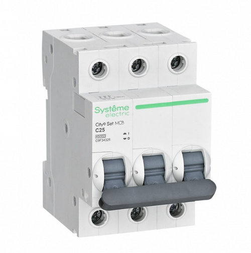 Автоматический выключатель Schneider Electric City9 Set 3P AB 25А С 4,5кА 400В