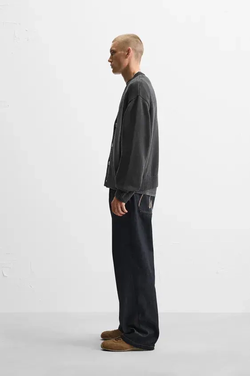 ZARA КАРДИГАН ИЗ РЕЛЬЕФНОГО ХЛОПКА, СЕРЫЙ