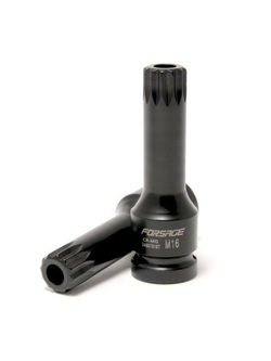 Головка-бита SPLINE глубокая ударная1/2'', M16 с отверстием Forsage F-24807816T