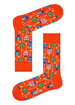Яркие носки Bauble Sock с гирляндами (Размер: 25) (Цвет: оранжевый)