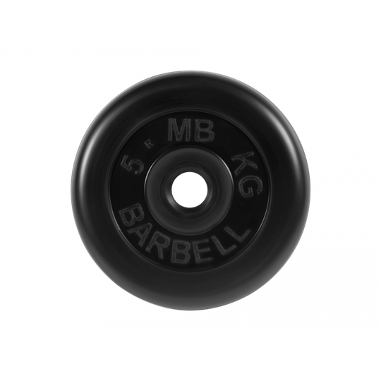 Диск обрезиненный Barbell d 26мм 5 кг мет. втулка*