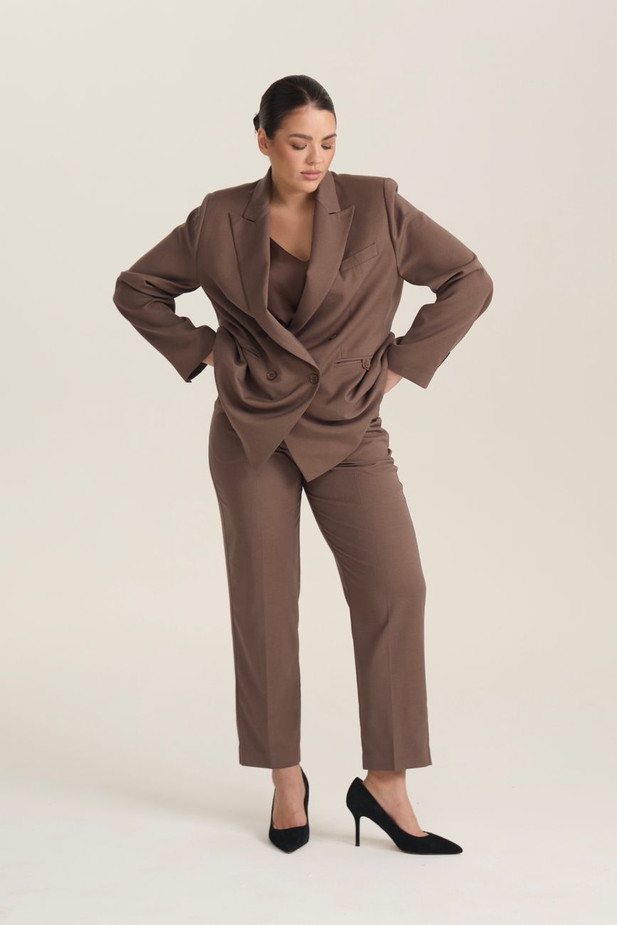 Брюки классические, мокко